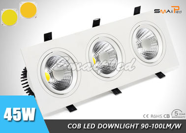 3X15W LED Ceiling Downlights Epistar Chip CRI>80 45W Recessed Down Light LED