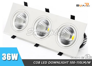 Super Bright Indoor Recessed LED Ceiling Downlights 3 X 12W 3500lm