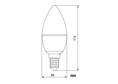 E14 2700K Indoor LED Light Bulbs Dimmable For Exhibition Hall Lights