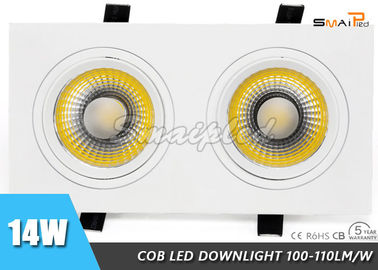 High Lumens Recessed 2 × 7W LED COB Spot Light Lamp Bulb For Office