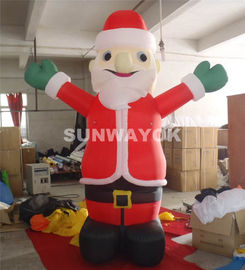 Santa Claus Jr Inflatable Advertising Model With LED Light / Christmas Celebrations