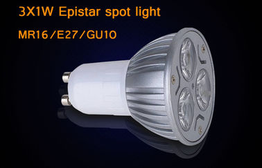 Customized 3W GU10 LED Spot light Bulbs DC 12 / 24v , Cool white Indoor Lighting