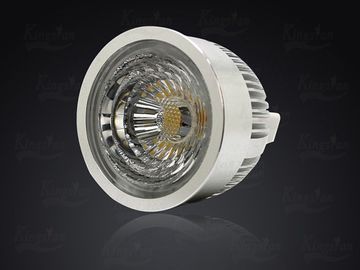 Aluminum 6 Watt 450lm COB Dimmable LED Spot Light Bulbs MR16 Ra 80 3000K - 6000K