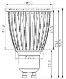 7W GU10 LED spot light bulbs