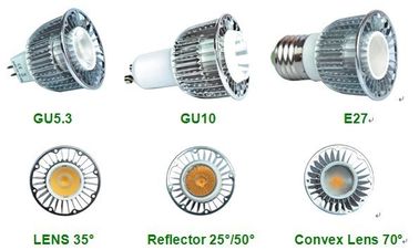 School 5000K 7w GU10 LED Spotlight MR16 50Hz / 60Hz , Reflector 25°