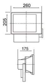 E27 Outdoor Flood Lamps With 5mm Tempered Glass , Metal Halide Floodlight 150w